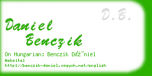 daniel benczik business card